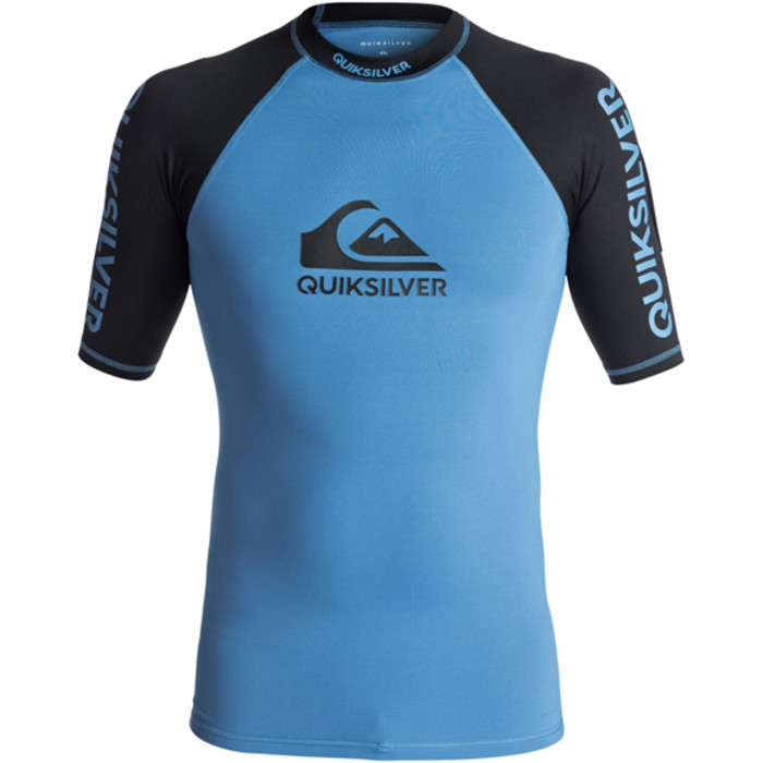 Quiksilver On Tour Short Sleeve Rash Vest BRILLIANT BLUE / BLACK EQYWR03075