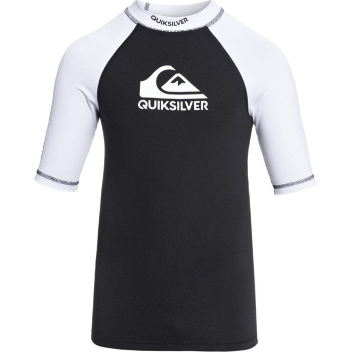 Quiksilver Boys On Tour Short Sleeve Rash Vest BLACK EQBWR03039