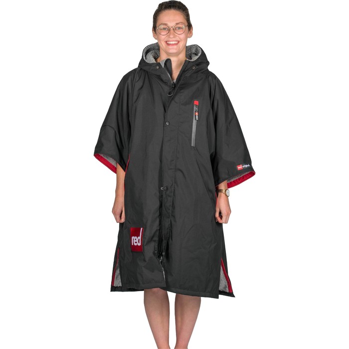 2021 Red Paddle Co Original Short Sleeve Pro Waterproof Change Robe / Jacket - Black