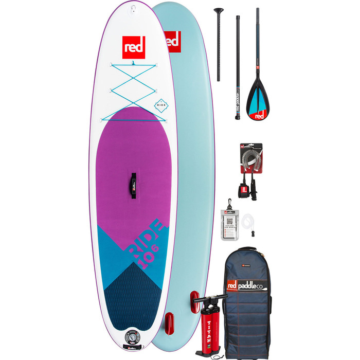 2024 Red Paddle Co Ride 10'6 SE Inflatable Stand Up Paddle Board - Carbon / Nylon Package
