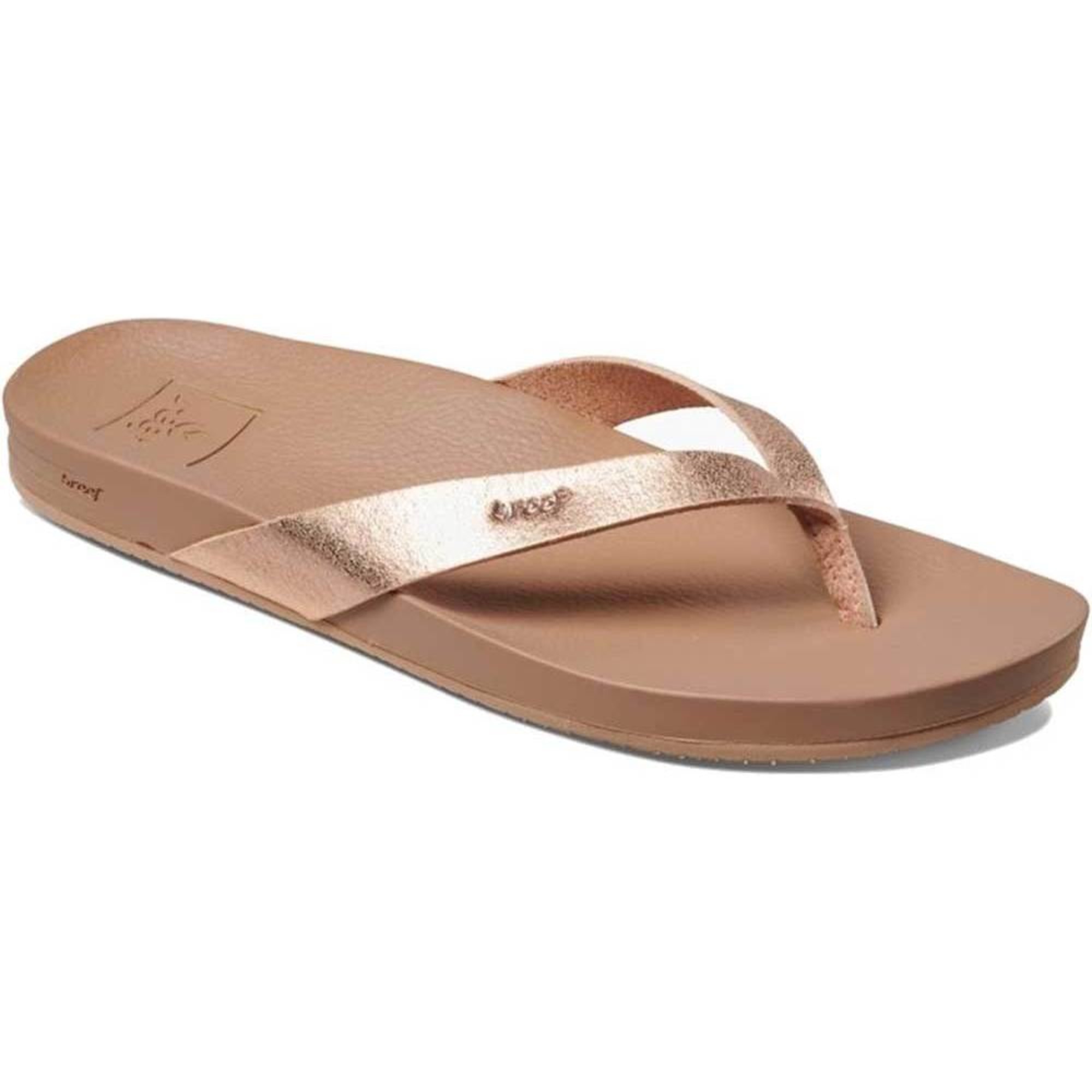 Reef Womens Cushion Bounce Court Flip Flops Rose Gold Rf0a3fds Footwear Wetsuitoutlet 8412