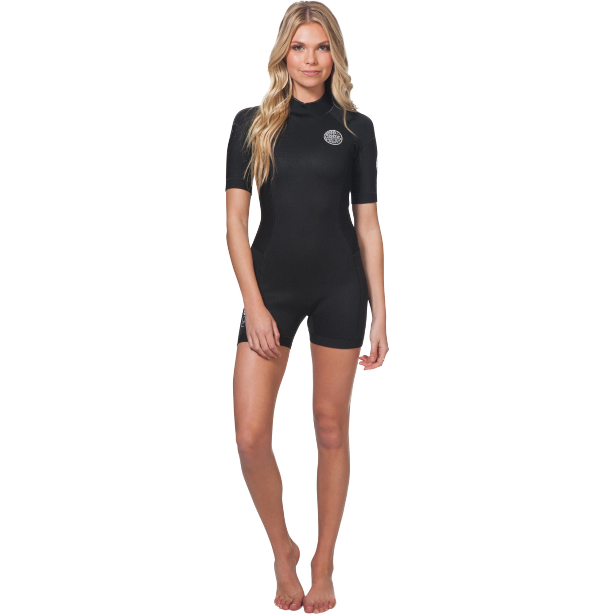 2022 Rip Curl Womens Dawn Patrol 2mm Back Zip Shorty Wetsuit Black ...