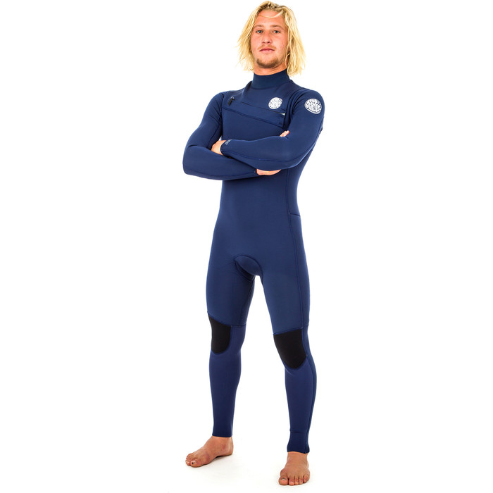 2019 Rip Curl Aggrolite 4/3mm Chest Zip Wetsuit NAVY WSM9RM