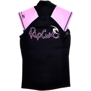 Rip Curl Core Ladies Hotskin 0.5mm Cap Sleeve Vest Black / Pink W8268W