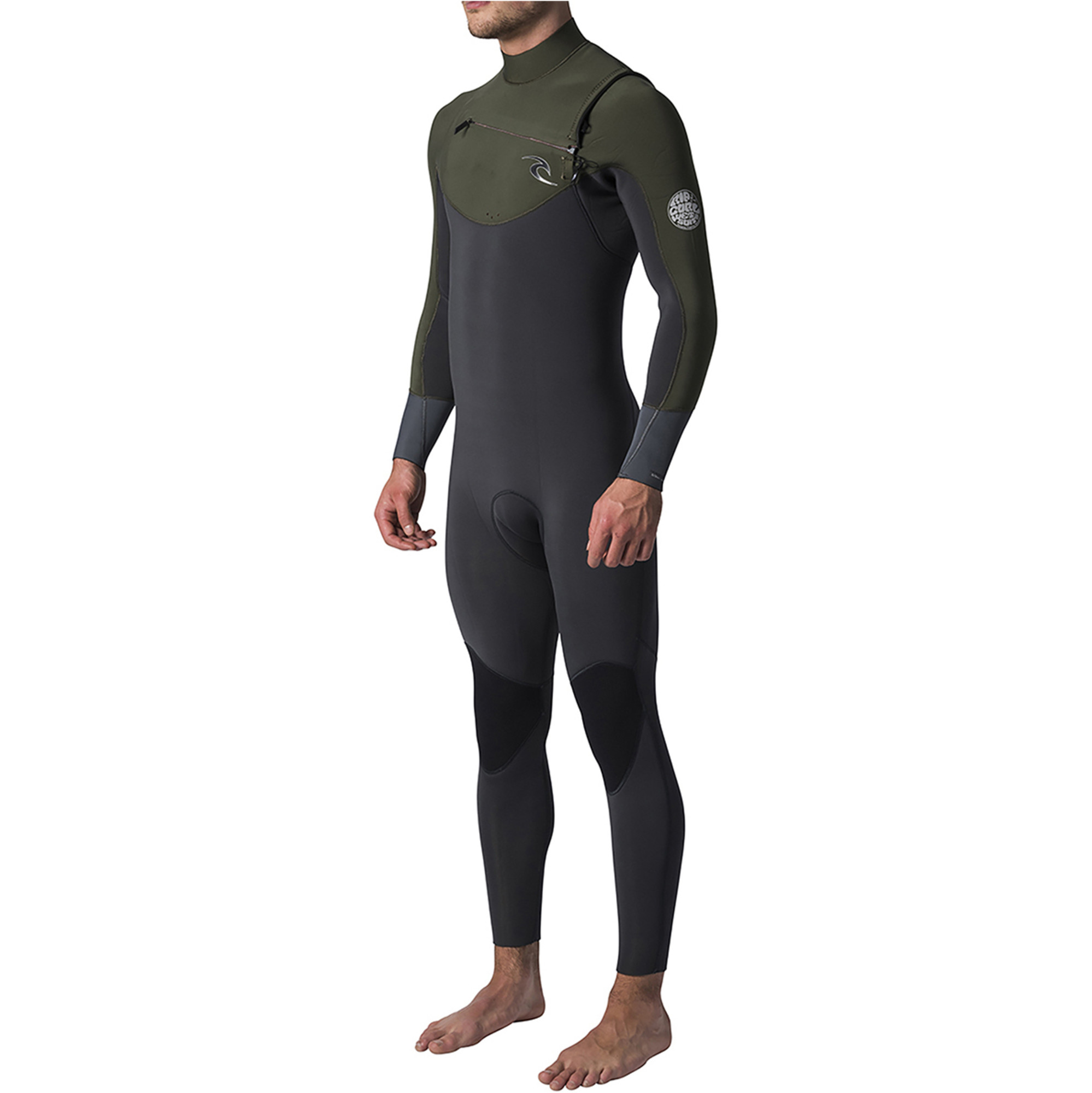 2019 Rip Curl Dawn Patrol 4/3mm Chest Zip Wetsuit KHAKI WSM7CM