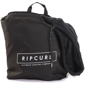 Rip Curl Newy Packable Hooded Changing Robe / Poncho Black CTWAP4