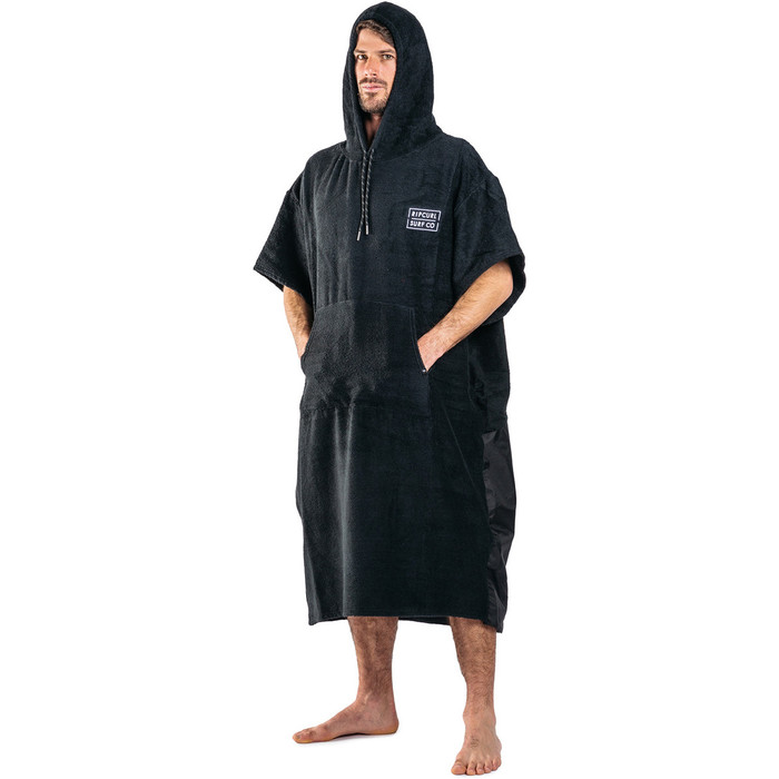 Rip Curl Newy Packable Hooded Changing Robe / Poncho Black CTWAP4