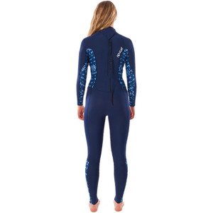 2021 Rip Curl Womens Dawn Patrol 4/3mm Back Zip Wetsuit WSM9HS - Mid Blue