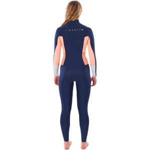 2020 Rip Curl Womens Dawn Patrol 3/2mm Chest Zip Wetsuit WSM9OW - Navy
