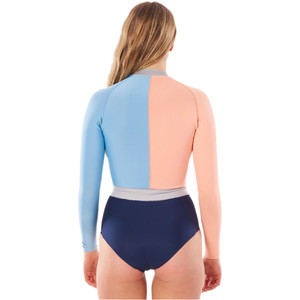 2020 Rip Curl Womens G-Bomb Searchers 1mm Long Sleeve Shorty Wetsuit WSPYJW - Multicolour
