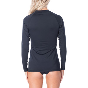 2020 Rip Curl Womens Sunny Rays Relaxed Long Sleeve Rash Vest WLY6FW - Black