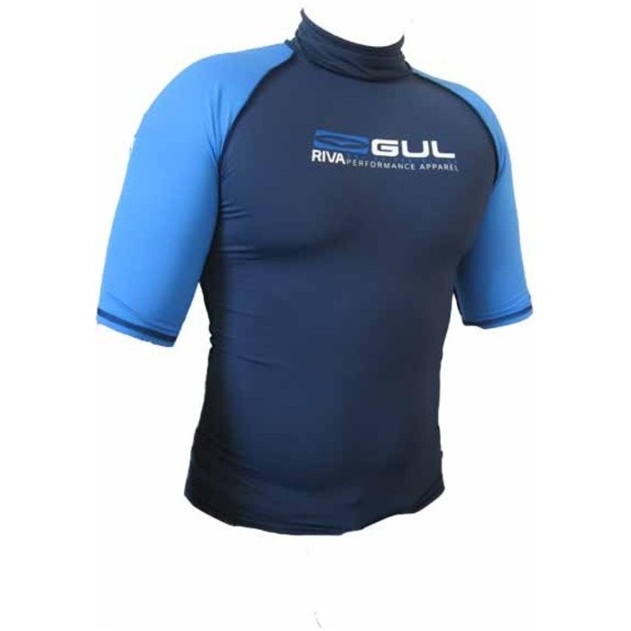Gul Riva Short Sleeved Rash Vest in Ink Blue RG0326