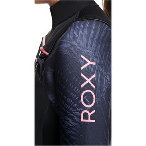 2020 Roxy Girls Syncro Plus 4/3mm Chest Zip Wetsuit Black / Gunmetal ERGW103027