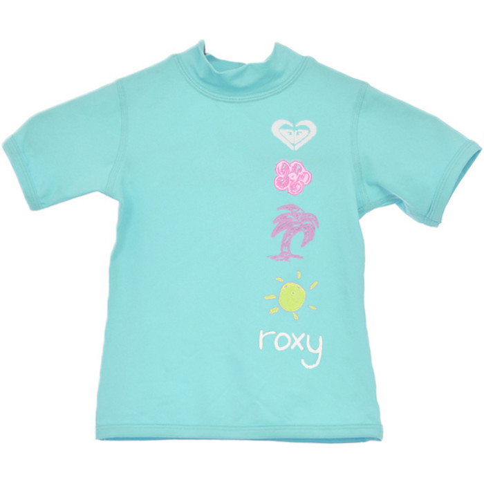 Roxy 'Island Sun' Junior Girls kids Rash Vest MALDIVES F019TS