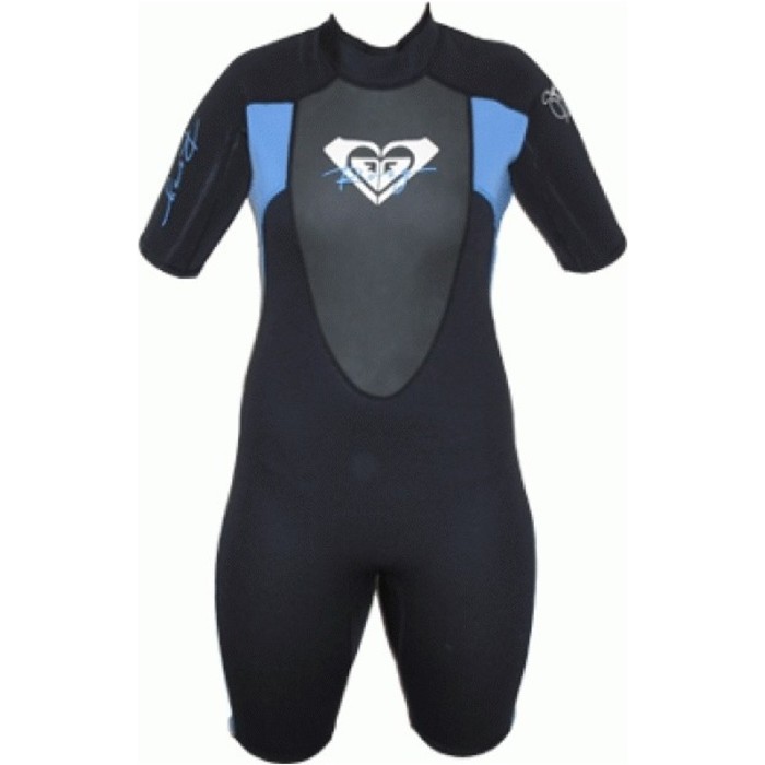 Roxy Womens Syncro 2mm Shorty Wetsuit BLACK / BLUE SY65WS