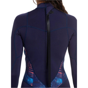 2020 Roxy Womens 2mm Syncro Long Sleeve Spring Shorty Wetsuit ERJW403014 - Blue / Coral