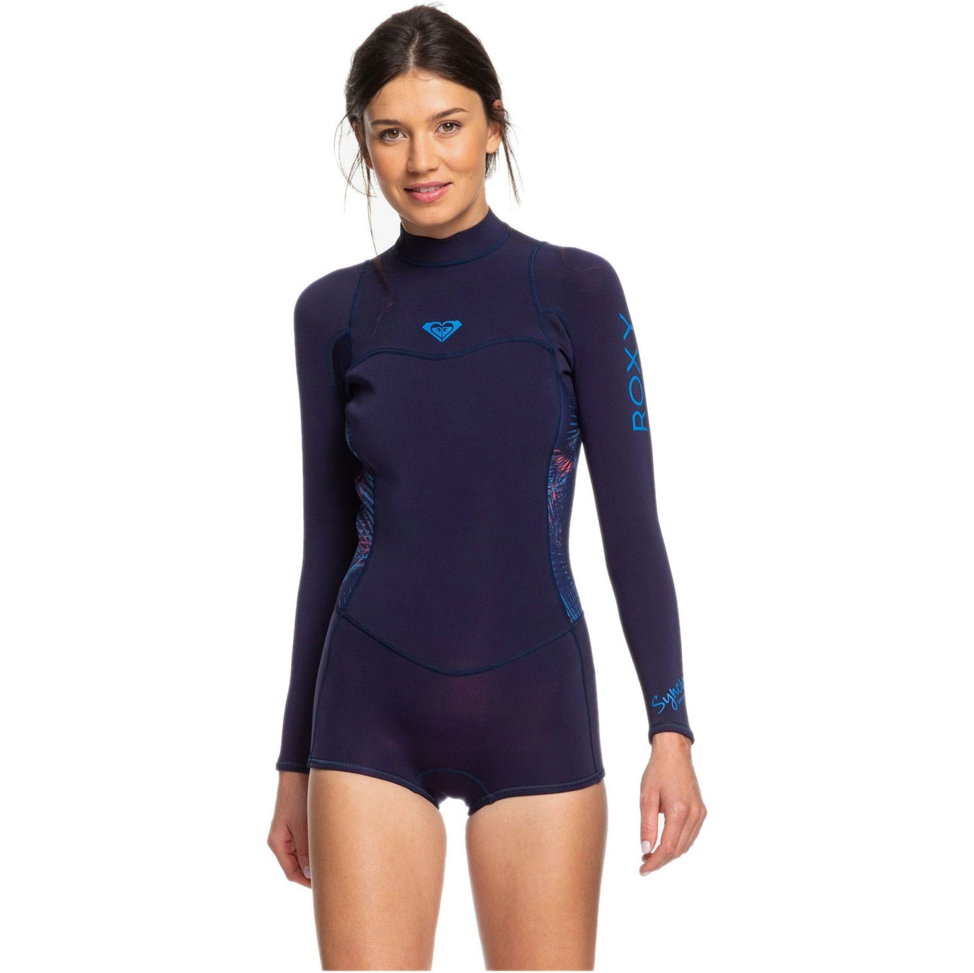 2020 Roxy Womens 2mm Syncro Long Sleeve Spring Shorty Wetsuit ...