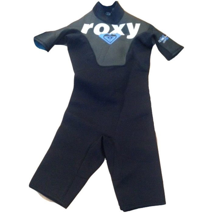 Roxy Cell 2mm Ladies Shorty Wetsuit in Black/Blue - 2ND
