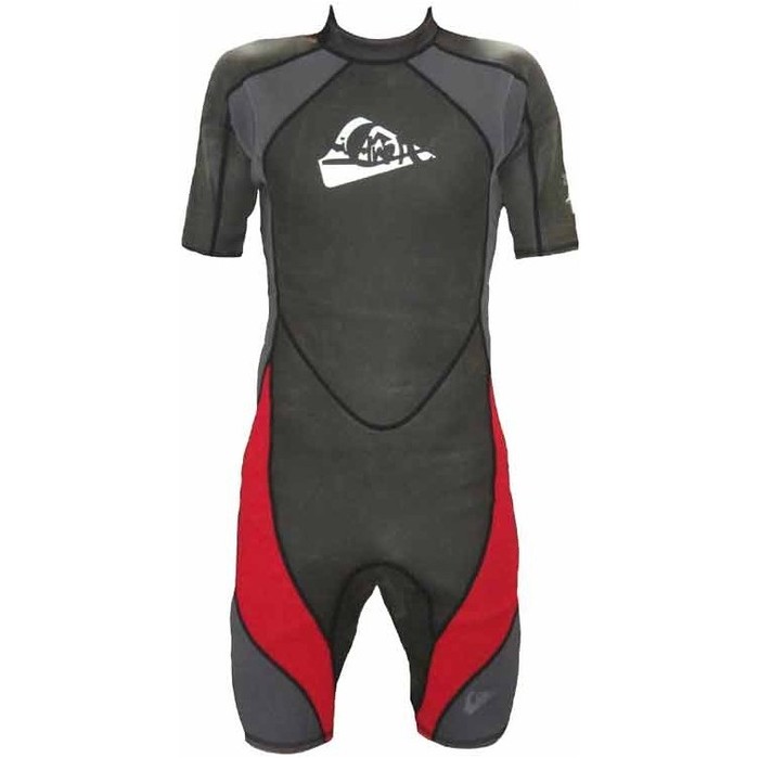 Quiksilver Syncro Windsurf 2/2mm Shorty Wetsuit SW65AS Black/Red / Grey