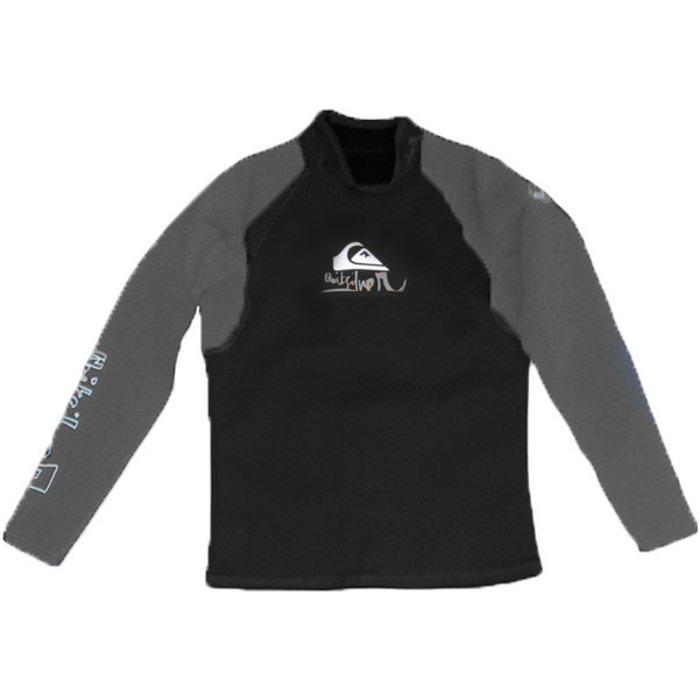 Quiksilver Syncro 1.5mm Long Sleeve Neo Top in Black / Grey SY83AS