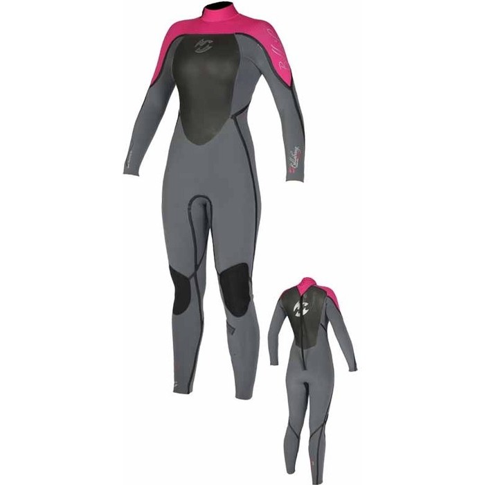 Billabong Ladies SG5 Solution GBS wetsuit 3/2mm ASH/Hot Pink