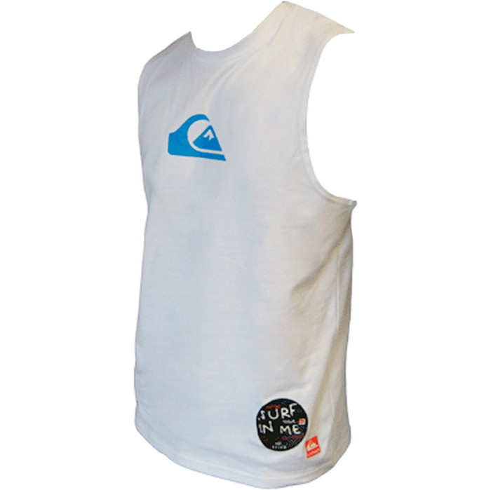 Quiksilver KDB Technical SLEEVELESS Surf Tee WHITE T036MN
