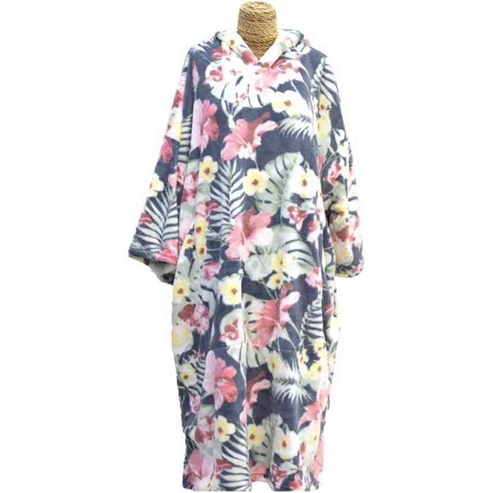 2021 TLS Hooded Towel Change Robe / Poncho - Flower