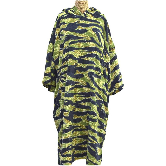 2021 TLS Junior Hooded Changing Robe Poncho - Tiger Camo