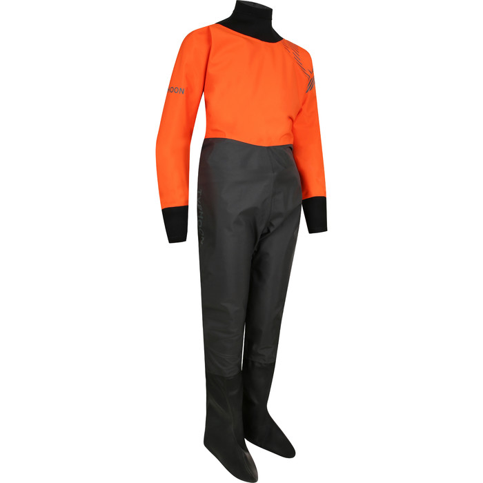 2021 Typhoon Junior Rhossilli Back Zip Drysuit 100196 - Orange / Graphite
