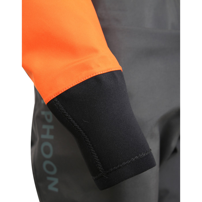 2021 Typhoon Junior Rhossilli Back Zip Drysuit 100196 - Orange / Graphite