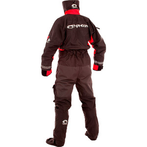 Typhoon Max B Drysuit With Con Zip Black / Red SUIT ONLY - USED ONCE