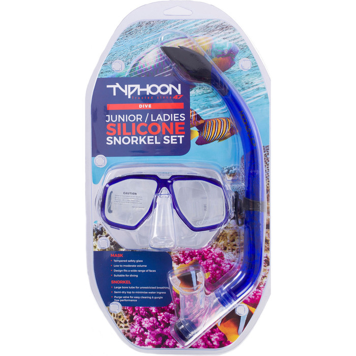 2024 Typhoon Pro Junior / Ladies Snorkelling Set Blue 320287