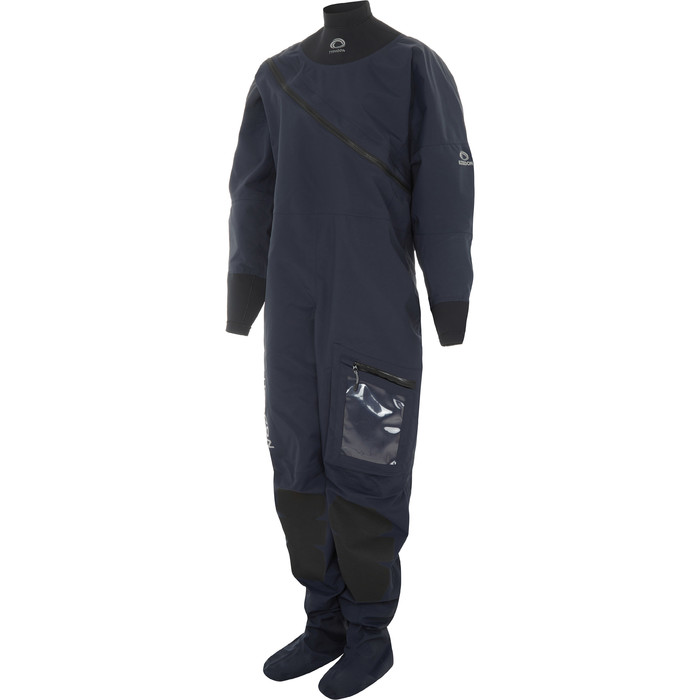 2021 Typhoon Womens Marros Front Zip Drysuit & Underfleece 100190 - Navy