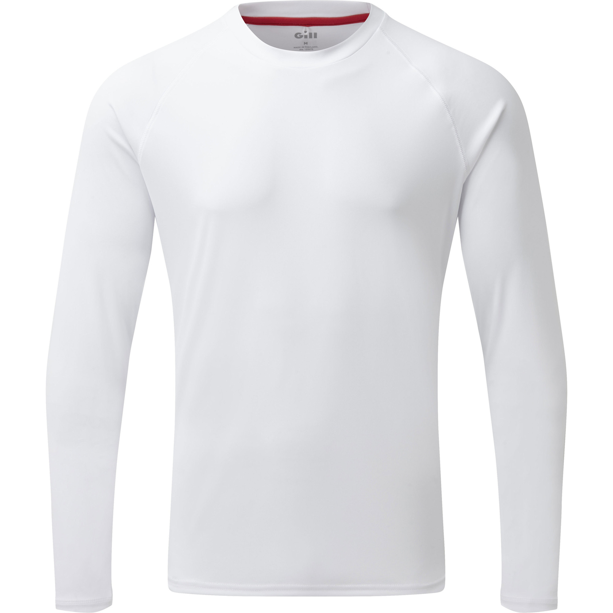 2024 Gill Mens Long Sleeve UV Tec Tee White UV011 - Sailing - Sailing ...