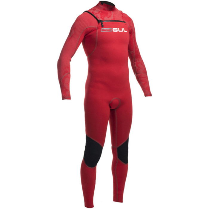 Gul Viper 4/3mm GBS Chest Zip Steamer Wetsuit in RED VR1234