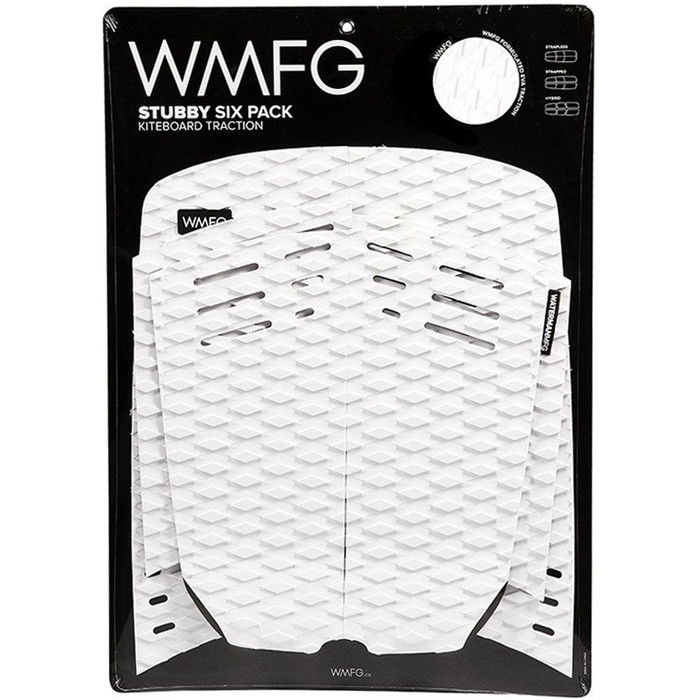 2019 WMFG Stubby Six Pack Kiteboard Traction Pad WHITE / BLACK 170005