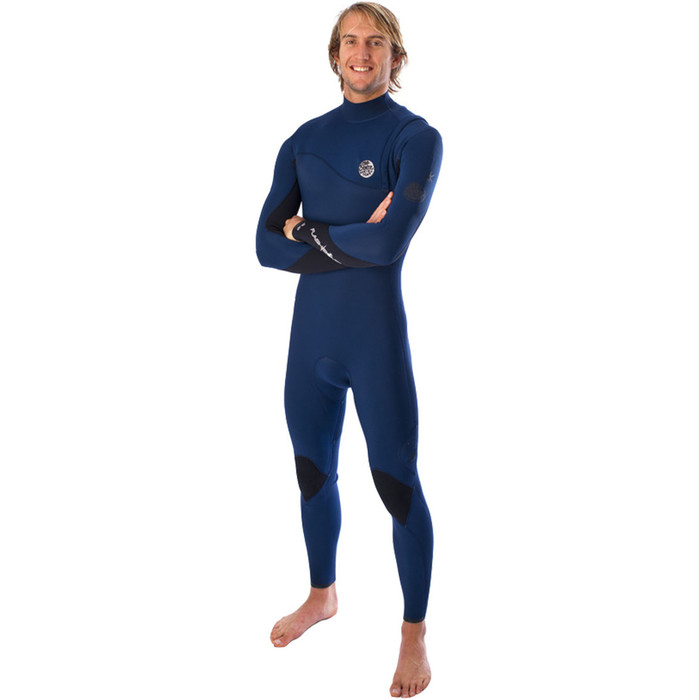 Rip Curl Flashbomb 4/3mm ZIP FREE Wetsuit in Navy WSM4SF