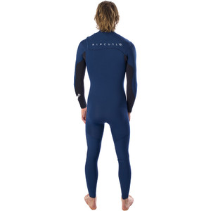 Rip Curl Flashbomb 3/2mm ZIP FREE Wetsuit in Navy WSM4RF
