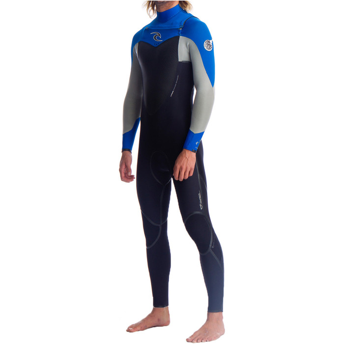 Rip Curl Flashbomb Plus 3/2 CHEST ZIP Steamer Black/Blue/Silver WSMXGF AWARDED WETSUIT OF THE YEAR