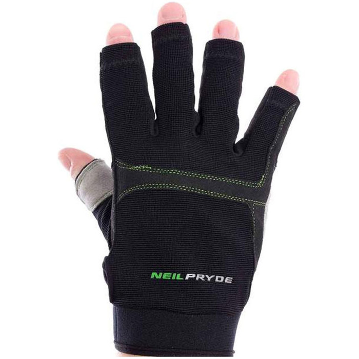 Neil Pryde Junior Regatta Half Finger Sailing Gloves Black WUKSAGGH