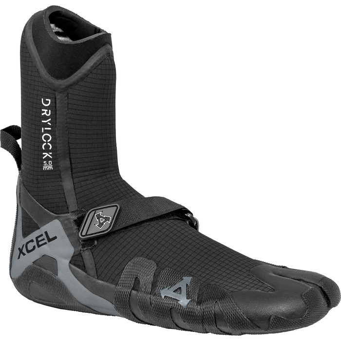 2024 Xcel Drylock 5mm Split Toe Wetsuit Boots ACV59017 - Black / Grey