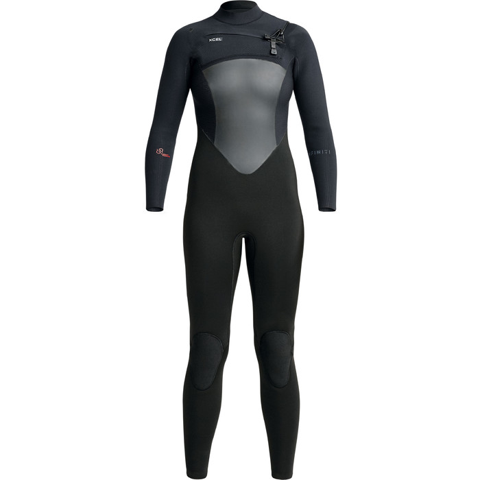 2021 Xcel Womens Infiniti 4/3mm Chest Zip Wetsuit WR433Z19 - Black