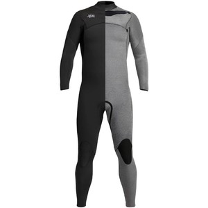 2021 Xcel Mens Comp 4/3mm Chest Zip Wetsuit MN43ZXC0 - Tinfoil / Black