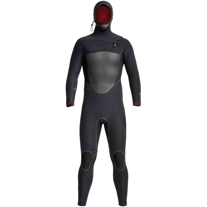 2020 Xcel Mens Drylock X 5/4mm Hooded Chest Zip Wetsuit MC54HPNO - Black