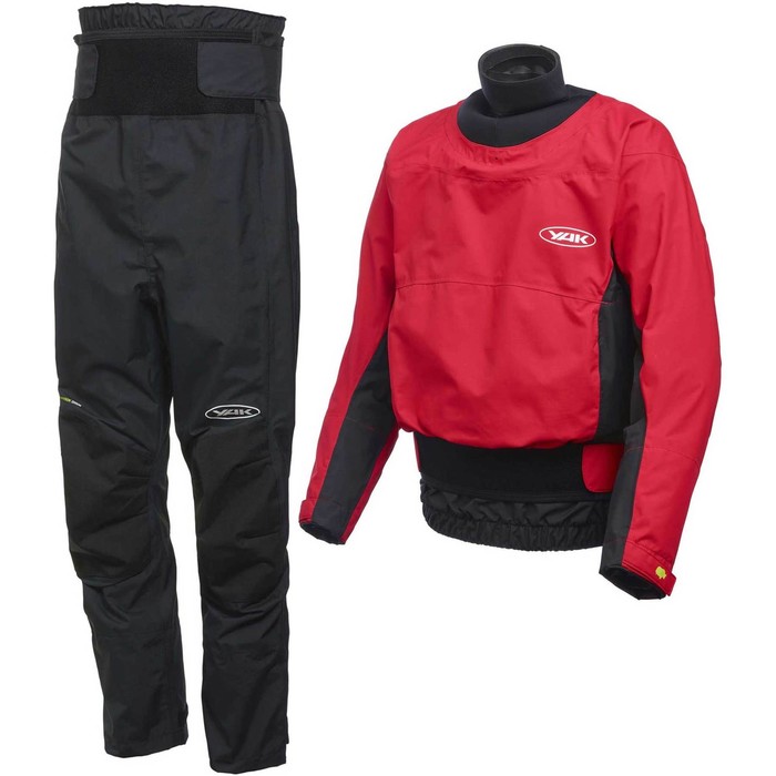 2022 Yak Zeus Kayak Whitewater Cag & Chinook Trouser Combi Set - Red / Black