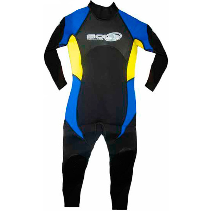 Sola Kids Vision 3/2mm Steamer Wetsuit in Black / Blue / Yellow A0869