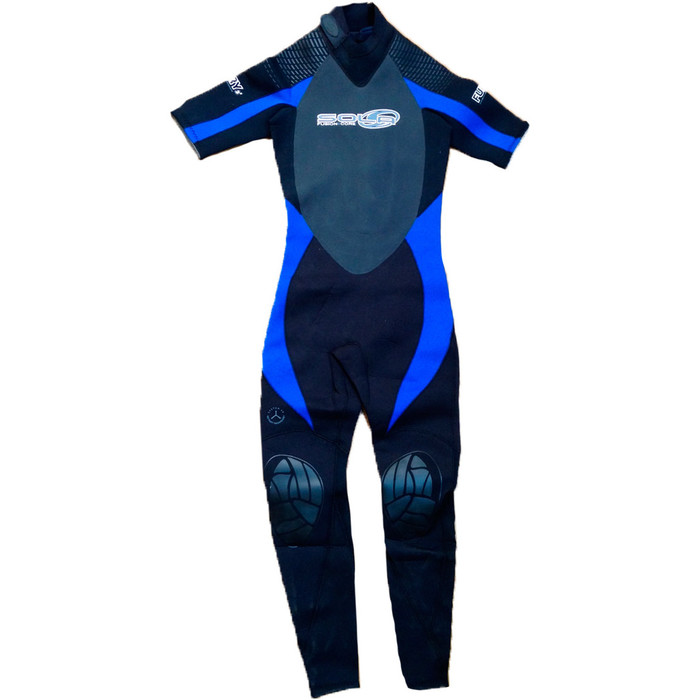 Sola Fury Short Sleeved 3/2mm Wetsuit in BLACK/BLUE A886