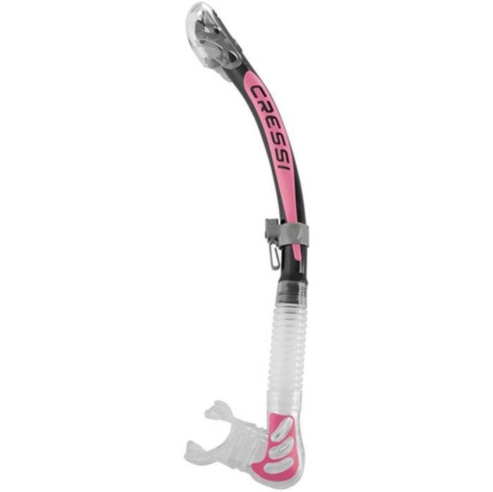 Cressi Alpha Dry Snorkel - Silver/Pink ES258054