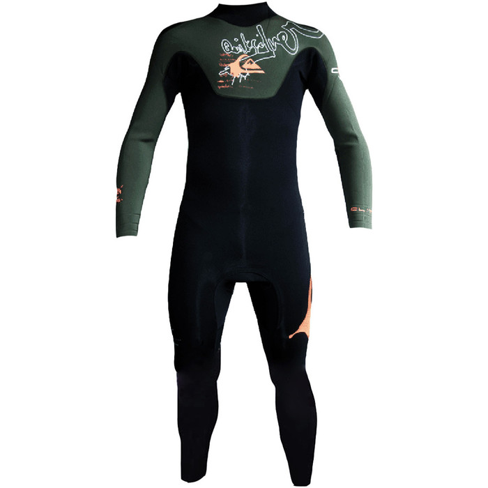 Quiksilver Cell 2mm GBS SEALED SEAM Wetsuit Black/Green CL50A