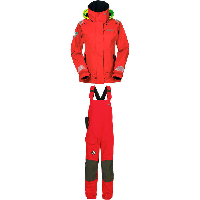 Musto BR1 Ladies Channel Jacket SB129W4 & Dropseat Trouser RED SB123W4 COMBI SET